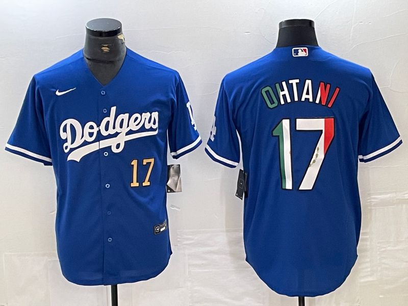 Men Los Angeles Dodgers #17 Ohtani Blue Nike Game MLB Jersey style 18->los angeles dodgers->MLB Jersey